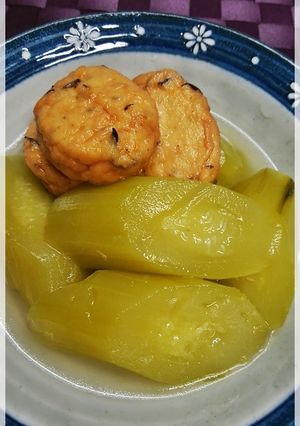 夏の定番!!畑の太い胡瓜は煮物に…-レシピのメイン写真
