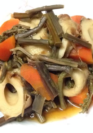 山菜ワラビの煮物-レシピのメイン写真