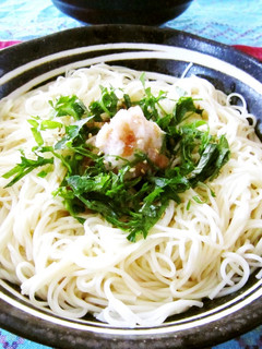 簡単♪なめたけ梅おろしそうめん-レシピのメイン写真