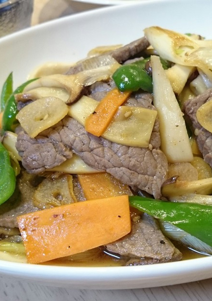 牛肉といろいろ野菜の焼肉のタレ炒め-レシピのメイン写真