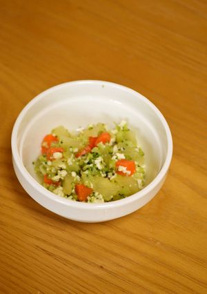 離乳食*後期～『リンゴと野菜の白和え』-レシピのメイン写真