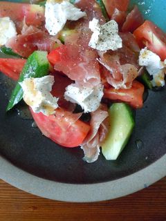 夏野菜と生ハムの簡単サラダ-レシピのメイン写真