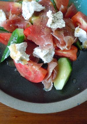 夏野菜と生ハムの簡単サラダ-レシピのメイン写真