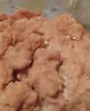 簡単：レンジ：鶏ささみミンチの塩麹そぼろ