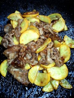 ズッキーニと豚肉の甘辛炒め-レシピのメイン写真