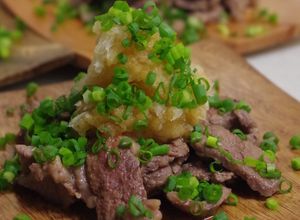 居酒屋ご飯☆牛ソテー柚子胡椒ソース♪-レシピのメイン写真