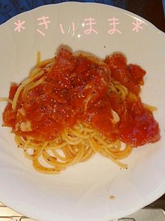 トマトと生ハムの冷製パスタ-レシピのメイン写真
