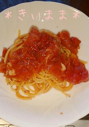 トマトと生ハムの冷製パスタ-レシピのメイン写真