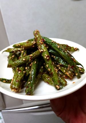 素揚げいんげんのヤンニョム和え-レシピのメイン写真