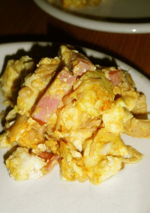 カレー風味☆ベーコンと豆腐の卵炒め-レシピのメイン写真