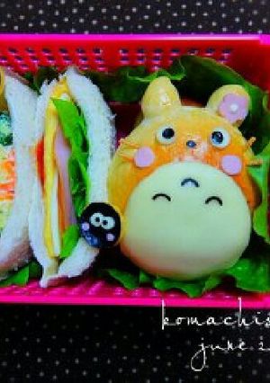 幼稚園 お弁当♡サンドイッチ トトロ-レシピのメイン写真