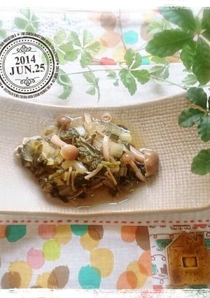簡単１品＊チンゲン菜となめ茸煮♪冷凍◎-レシピのメイン写真