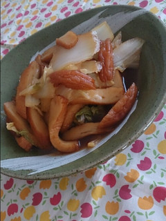 万能だれで白菜とひら天の煮浸し-レシピのメイン写真
