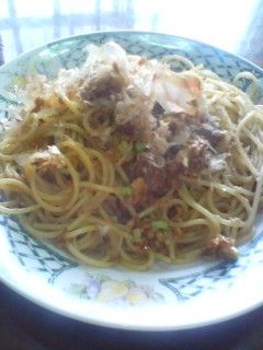 納豆と梅の和風スパゲッティ-レシピのメイン写真