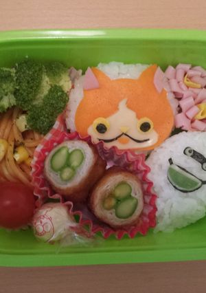 ジバニャンとウイスパーキャラ弁-レシピのメイン写真