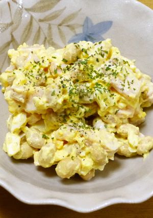 大豆とゆで卵のサラダ-レシピのメイン写真