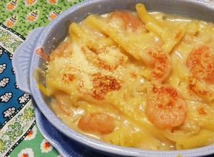 簡単ホワイトソースから作るエビグラタン-レシピのメイン写真