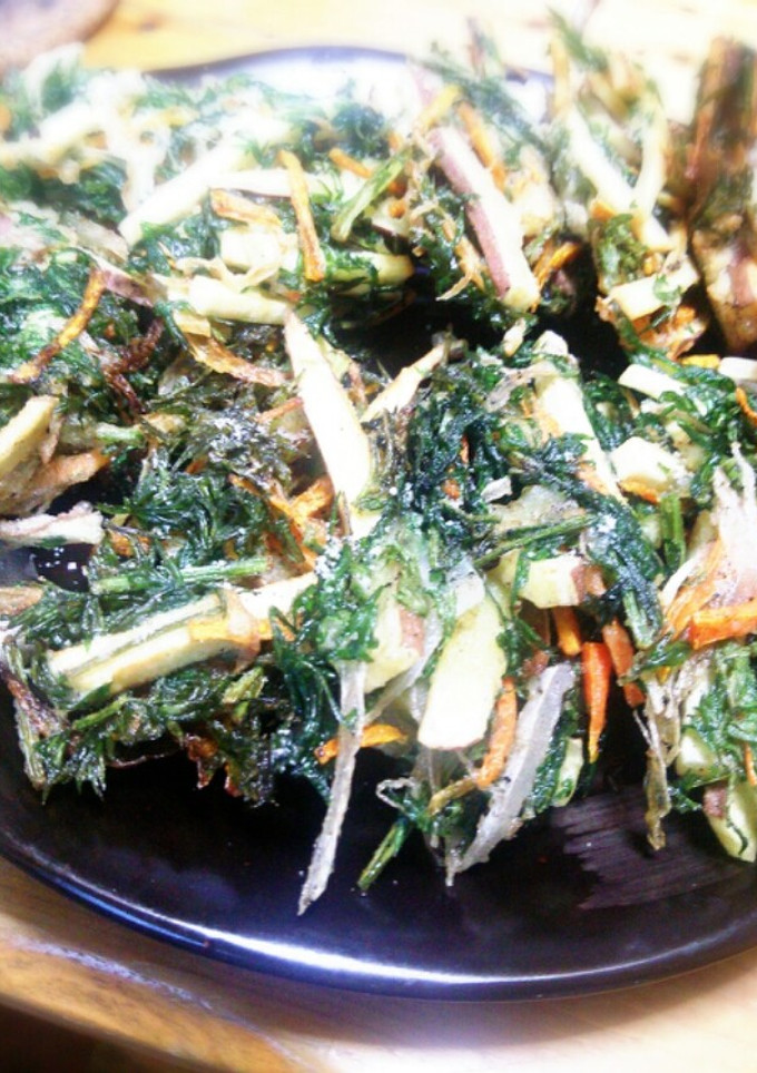 捨てないで！にんじん葉のかき揚げ-レシピのメイン写真