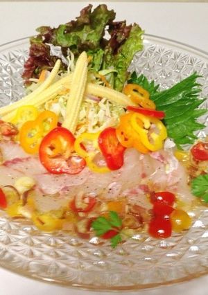シェフ直伝！鯛のカルパッチョ　-レシピのメイン写真
