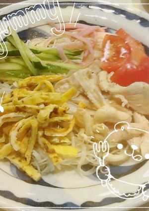 冷麺風‼︎ 簡単そうめん( ^ω^ )-レシピのメイン写真