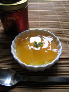 ジャスミン茶と黄桃の寒天-レシピのメイン写真