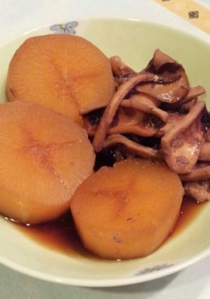 やわらかイカと大根の煮物♪-レシピのメイン写真
