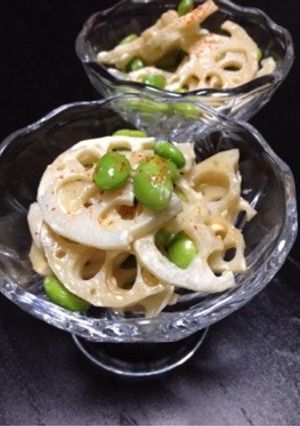 蓮根枝豆サラダ-レシピのメイン写真