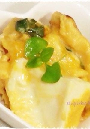豆腐のバジル卵とじ-レシピのメイン写真