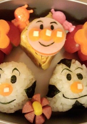 キャラ弁　おむすびまんとこむすびまん-レシピのメイン写真