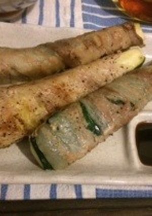 ズッキーニで簡単ボリューム豚巻き-レシピのメイン写真
