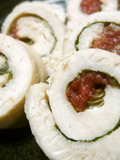 レンジで楽チンヘルシーなささみの梅肉巻き-レシピのメイン写真