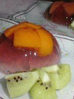 Peach in jelly ざくろ風味-レシピのメイン写真