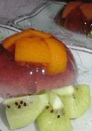 Peach in jelly ざくろ風味-レシピのメイン写真