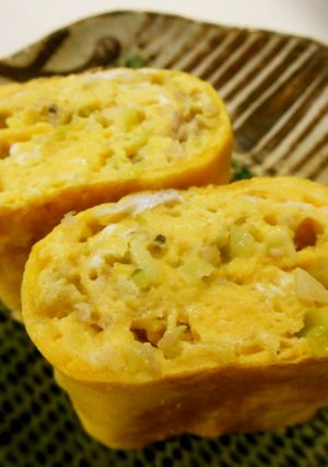 餃子の種リメイク☆玉子焼き(写真付き)-レシピのメイン写真
