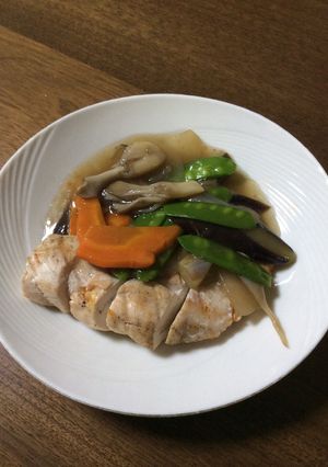チキンソテーのなんちゃって八宝菜かけ-レシピのメイン写真