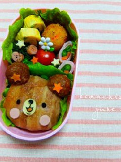 幼稚園 お弁当 キャラ弁♡肉巻きおにぎり-レシピのメイン写真