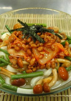 なめことわらびの山菜冷やしうどん-レシピのメイン写真
