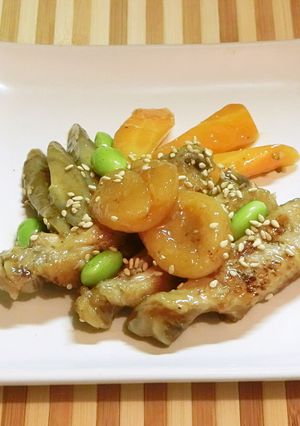 手羽先と根菜のアプリコット煮-レシピのメイン写真