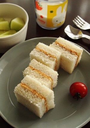 子供の朝食に♪きなこハチミツサンド-レシピのメイン写真
