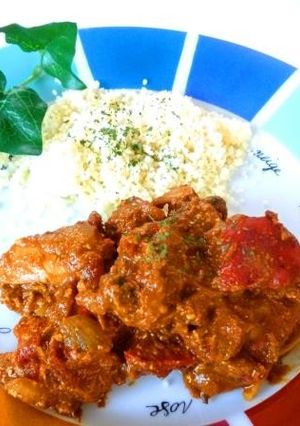 鶏のヨーグルト味噌カレー＆クスクス添え-レシピのメイン写真