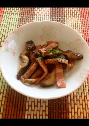 椎茸とベーコンのバターポン酢焼き☆-レシピのメイン写真