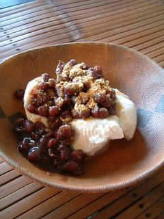 寄席豆腐ぜんざい きな粉がけ-レシピのメイン写真