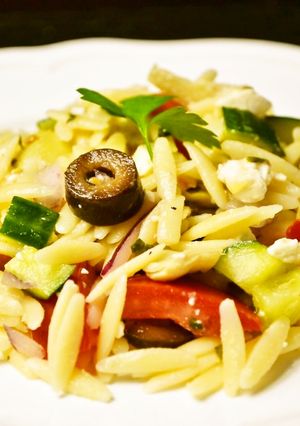【オルゾで作る野菜たっぷりパスタサラダ】-レシピのメイン写真
