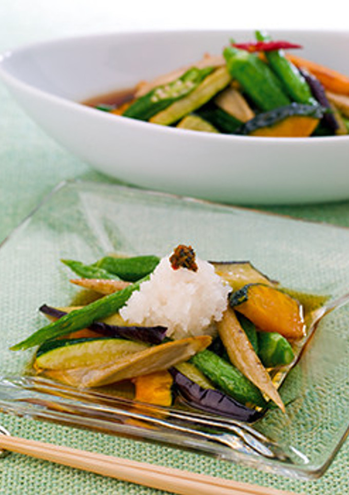 夏野菜の揚げびたし-レシピのメイン写真