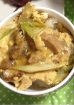 残り物 焼き鳥 車麩 親子丼-レシピのメイン写真