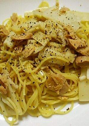 簡単♡筍とツナのネギ塩パスタ-レシピのメイン写真