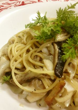 タラとキノコと玉ねぎの和風パスタ♪-レシピのメイン写真