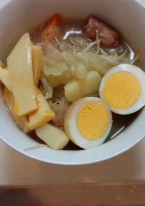 野菜スープリメイク☆具だくさん塩ラーメン-レシピのメイン写真