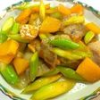 アスパラとカボチャの豚肉炒め