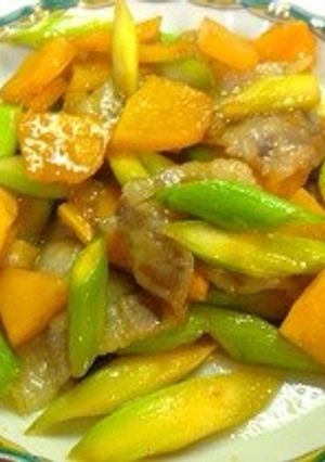 アスパラとカボチャの豚肉炒め-レシピのメイン写真